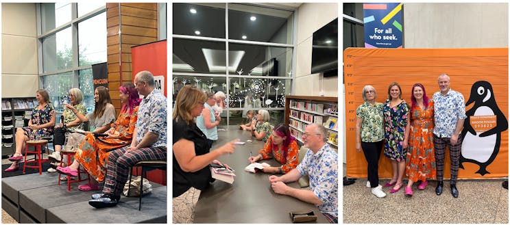 Collage showing photos of the 2025 Penguin Noir event in Adelaide.