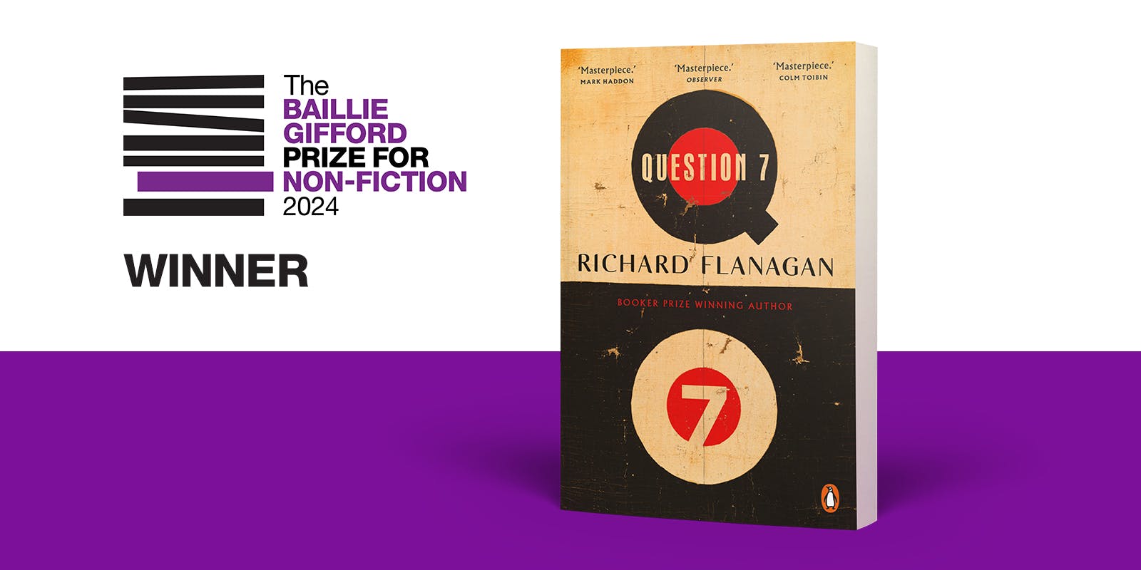 Richard Flanagan's Question 7 wins the 2024 Baillie Gifford Prize for Non-Fiction
