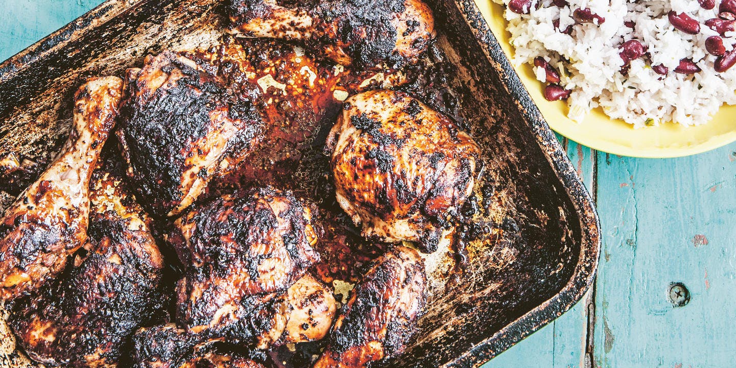 Barbecued jerk chicken
